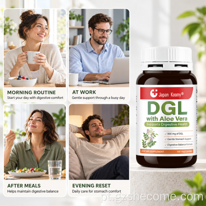 Shecome DGL Aloe Vera Cápsulas Saúde Digestiva